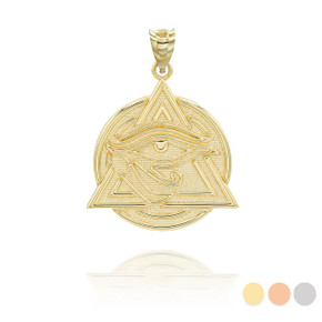 Yellow Gold All Seeing Eye of Providence Pendant