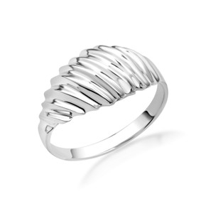Silver Croissant Dome Ring Silver Croissant Dome Ring