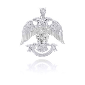 Silver Scottish Rite Double Headed Eagle Pendant
