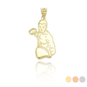 Yellow Gold Personalized Boxer Pendant 