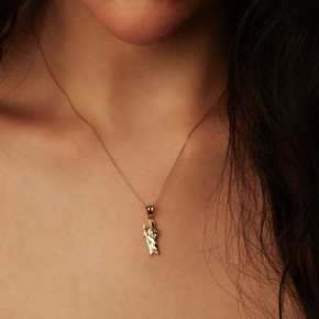 10K/14K Gold San Judas Pendant Necklace (1.3")