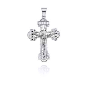 Silver Crucifix Pendant Necklace