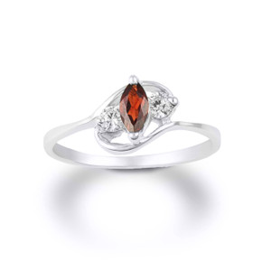 Silver Marquise Cut Genuine Garnet Art Deco Ring Silver Marquise Cut Genuine Garnet Art Deco Ring