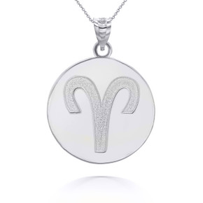 Silver Aries Pendant Necklace