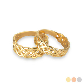 Gold Trinity Knot His and Hers Ring