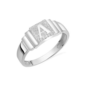 Silver Initial Signet Ring Silver Initial Signet Ring