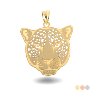 Yellow Gold Cheetah Symbol of Speed Pendant