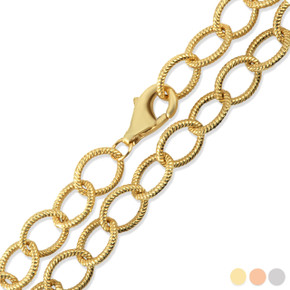 Gold Oval Chain Link Bracelet