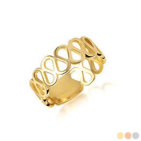 Gold Infinity Teardrop Ring