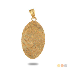 Gold Personalized Fingerprint Pendant