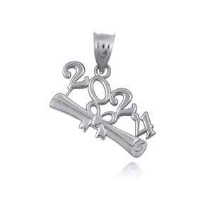 .925 Sterling Silver Class Of 2024 to 2027 Graduation Diploma Ribbon Pendant .925 Sterling Silver Class Of 2024 to 2027 Graduation Diploma Ribbon Pendant