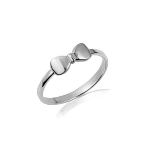 .925 Sterling Silver Bow Tie Band Ring