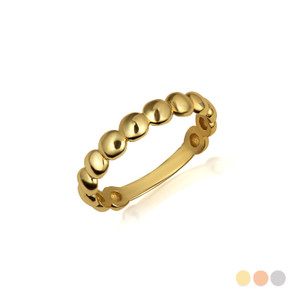 Yellow Gold Bead Band Ring