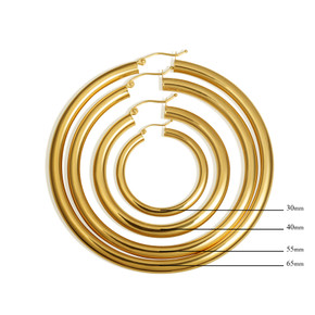 2mm 14K Yellow Gold Hoop Earrings all sizes with measurements 2mm 14K Yellow Gold Hoop Earrings all sizes with measurements