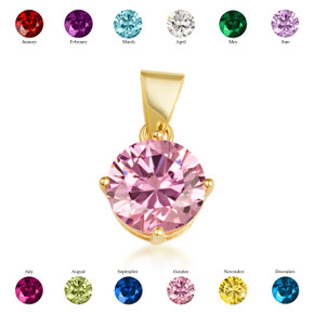 Gold Custom Birthstone Necklace Gold Custom Birthstone Necklace