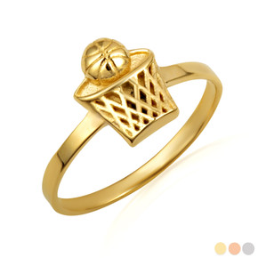 Gold Basketball Hoop Sports Ring