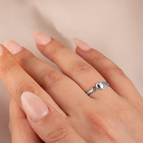 Sac Silver Sterling Silver Classic Heart With Arrow Ring - 925 Love Romantic Band, Sizes 4-10, Unisex