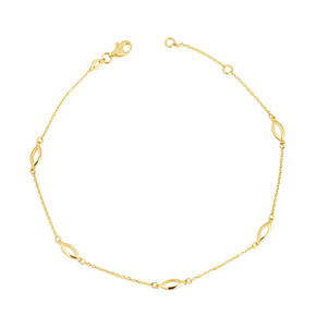 Yellow Gold Oval Link Bracelet