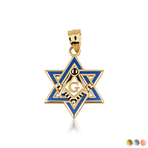 Gold Jewish Star of David Necklace - Masonic Jewelry Gold Jewish Star of David Necklace - Masonic Jewelry