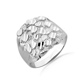 Silver Men's 19.5mm Nugget Ring Silver Men's 19.5mm Nugget Ring