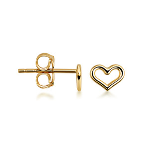 14K Gold Heart Stud Earrings 14K Gold Heart Stud Earrings