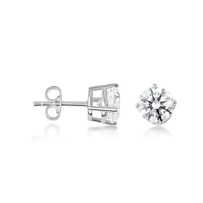 Silver 8mm Cubic Zirconia Stud Earrings  Silver 8mm Cubic Zirconia Stud Earrings