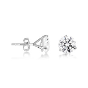 Silver 6mm Cubic Zirconia Martini Stud Earrings  Silver 6mm Cubic Zirconia Martini Stud Earrings