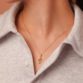 Gold Treble Clef Heart Necklace