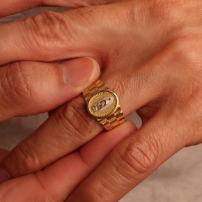 10K/14K Mens Yellow Gold Our Lady of Guadalupe Signet Ring