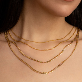 14k Yellow Gold Hollow Cuban Link Chain 