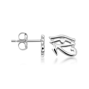 Silver Eye of Horus Stud Earrings