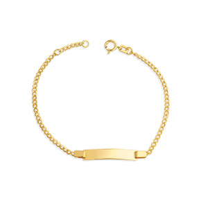 14K Gold Custom Baby Name Bracelet - Dainty Engravable Jewelry