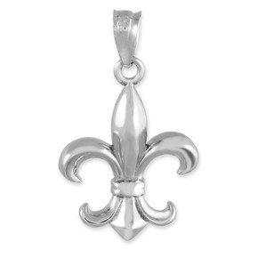 Silver Fleur-de-Lis Charm Pendant