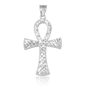 Ankh Cross Silver Pendant Necklace