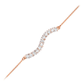 14k Rose Gold Diamond Journey Bracelet