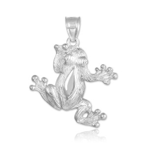 White Gold Frog Pendant