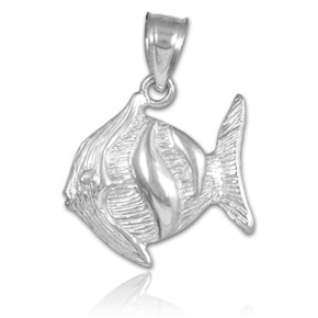 Silver Clown Fish Pendant