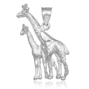 silver giraffe pendant