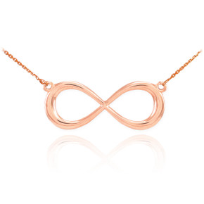 14K Gold Infinity Dainty Necklace(Available in Yellow/Rose/White Gold)