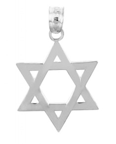 White Gold Pendant Star of David Pendant