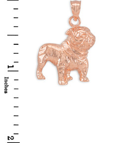 Rose Gold Bulldog  Pendant Necklace