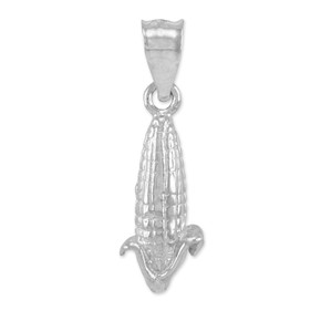 Sterling Silver Corn Charm Pendant