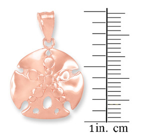 Rose Gold Sand Dollar Pendant Necklace