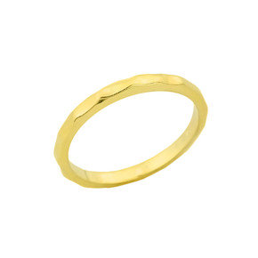 Gold Hammered Knuckle Ring