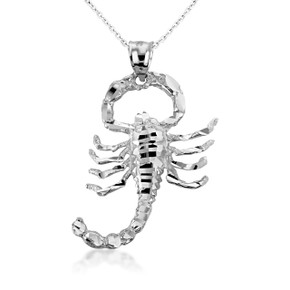 925 Sterling Silver Scorpion Pendant Necklace