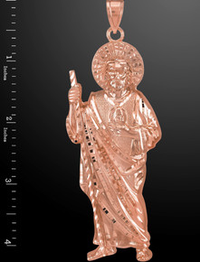 Large Rose Gold St. Jude Pendant