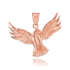 Rose Gold Falcon Pendant Necklace