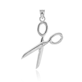 Sterling Silver Scissors Pendant Necklace