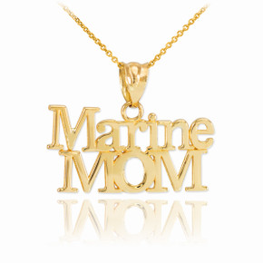 Gold Marine Mom Pendant Necklace(Available In Yellow/Rose/White Gold) Gold Marine Mom Pendant Necklace(Available In Yellow/Rose/White Gold)