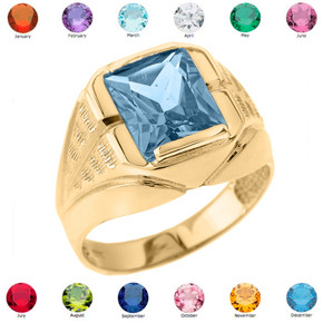 Yellow Gold Custom Birthstone Ring Yellow Gold Custom Birthstone Ring